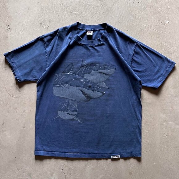 Vintage Other - vintage single stitch shark boxy graphic tee